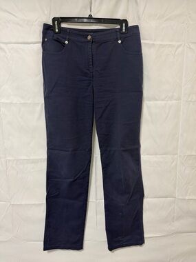 St. John Navy Pants with Yellow Branded Waist Tag
